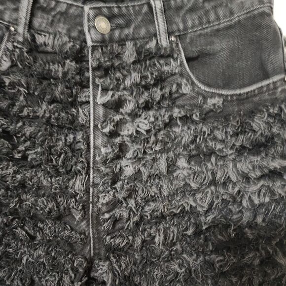 Jaded London Straight Leg Jeans in Black with Shredded Design Cotton Size 30/31 - Picture 14 of 16